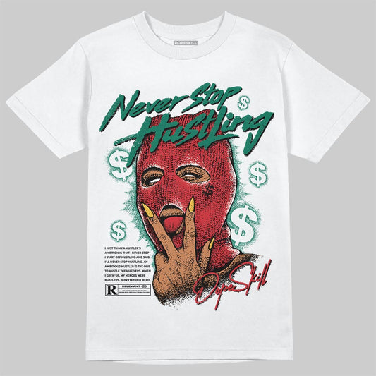 Jordan 3 Mexico 'El Vuelo' DopeSkill T-Shirt Never Stop Hustling Graphic Streetwear - White