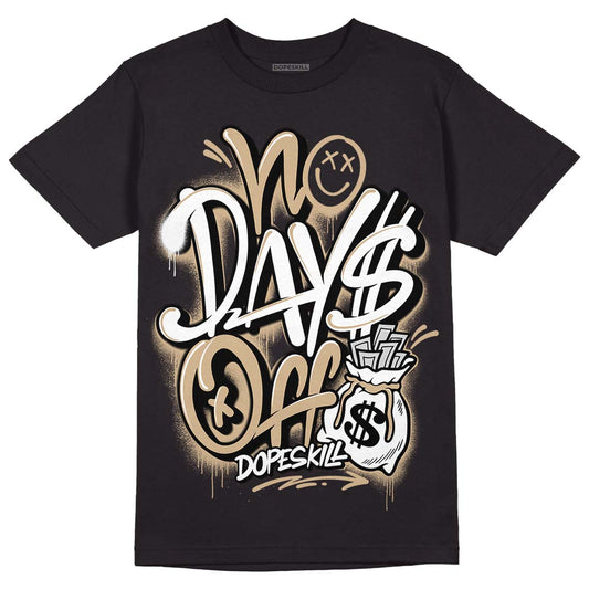 TAN Sneakers DopeSkill T-Shirt No Days Off Graphic Streetwear - Black