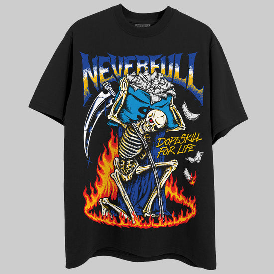 Royal Blue Sneakers DopeSkill T-Shirt NeverFull Graphic Streetwear - Black