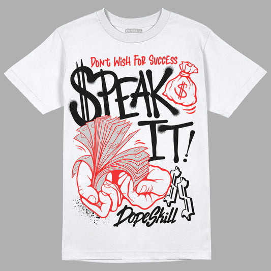 Jordan Spizike Low Bred DopeSkill T-Shirt Speak It Graphic Streetwear - White