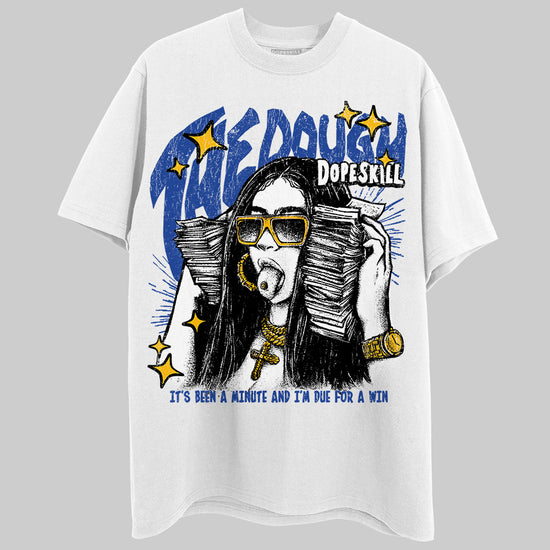 Royal Blue Sneakers DopeSkill T-Shirt The Dough Graphic Streetwear - White