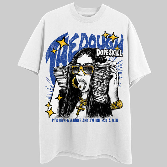 Royal Blue Sneakers DopeSkill T-Shirt The Dough Graphic Streetwear - White