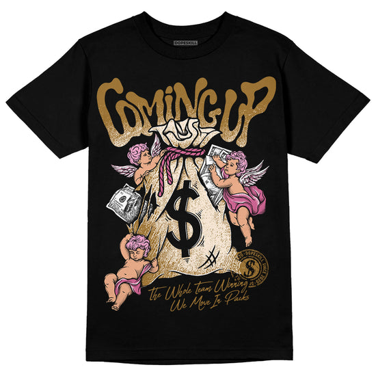 Dunk Low Just Do It “Bronzine/Playful Pink” DopeSkill T-Shirt Money Bag Coming Up Graphic Streetwear - Black