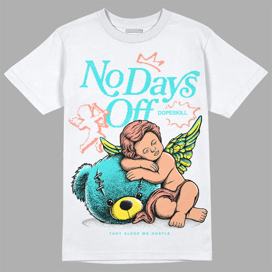 New Balance 9060 “Cyan Burst” DopeSkill T-Shirt New No Days Off Graphic Streetwear - White