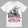 Jordan 14 "Black/White" DopeSkill T-Shirt Juneteenth 1865 Graphic Streetwear - White 