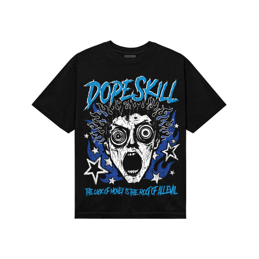 Royal Blue Sneakers DopeSkill T-Shirt Root of Evil Graphic Streetwear - black