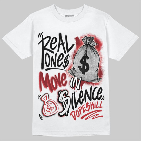 Air Foamposite One Cough Drop (2025) DopeSkill T-Shirt Real Ones Move In Silence Graphic Streetwear - White