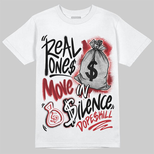 Air Foamposite One Cough Drop (2025) DopeSkill T-Shirt Real Ones Move In Silence Graphic Streetwear - White