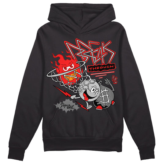 Jordan Spizike Low Bred DopeSkill Hoodie Sweatshirt Break Through Graphic Streetwear - Black