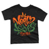 Dunk Low Team Dark Green Orange DopeSkill Toddler Kids T-shirt World Love Graphic Streetwear - Black