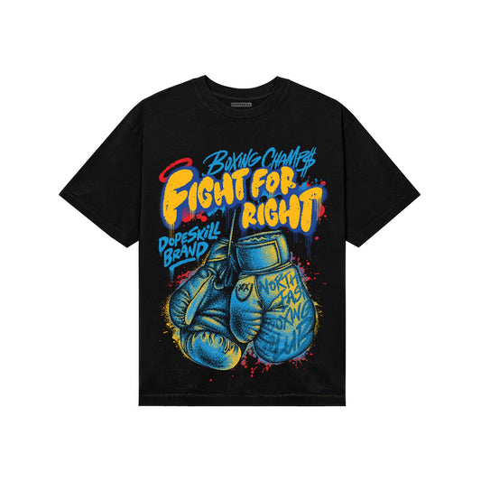 Royal Blue Sneakers DopeSkill T-Shirt Fight For Right Graphic Streetwear - Black
