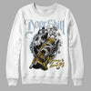 Jordan 13 “Blue Grey” DopeSkill Sweatshirt Money Loves Me Graphic Streetwear - White 