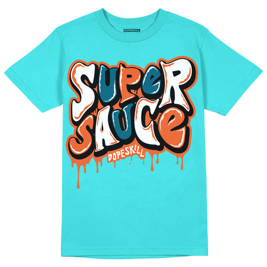 Dunk Low “Miami Dolphins” DopeSkill Tahiti Blue T-shirt Super Sauce Graphic Streetwear