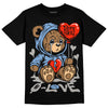 University Blue Sneakers DopeSkill T-Shirt Broken Bear Graphic Streetwear - Black