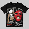 Jordan 4 Bred DopeSkill Oversize Print T-Shirt Lust Vice Graphic Streetwear - Black