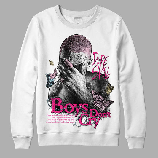 Dunk Low LX Pink Foam DopeSkill Sweatshirt Boys Don't Cry Graphic Streetwear - White