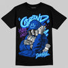 Royal Blue Sneakers DopeSkill T-Shirt Grind Pray Graphic Streetwear - Black