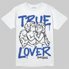 Royal Blue Sneakers DopeSkill T-Shirt True Lover Graphic Streetwear - White