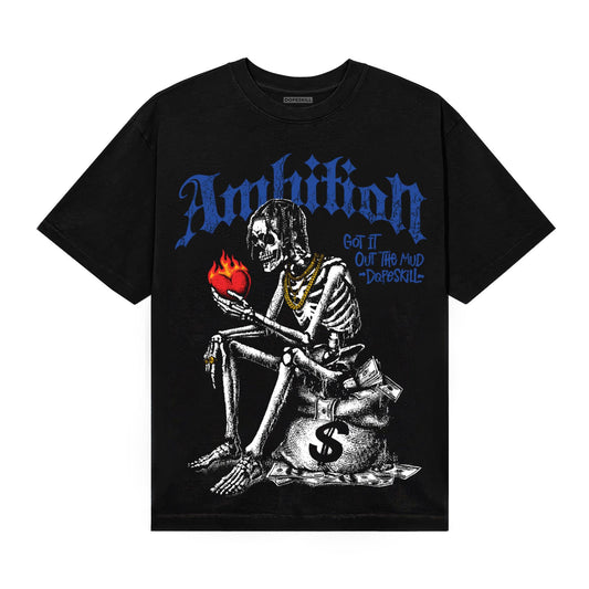 Royal Blue Sneakers DopeSkill T-Shirt Ambition Graphic Streetwear - Black