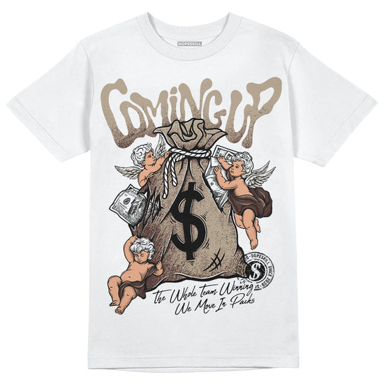 Jordan 1 High OG “Latte” DopeSkill T-Shirt Money Bag Coming Up Graphic Streetwear - White