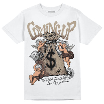 Jordan 1 High OG “Latte” DopeSkill T-Shirt Money Bag Coming Up Graphic Streetwear - White