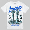 Royal Blue Sneakers DopeSkill T-Shirt Loyalty Graphic Streetwear - White