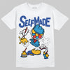 Royal Blue Sneakers DopeSkill T-Shirt Self Made Graphic Streetwear - White