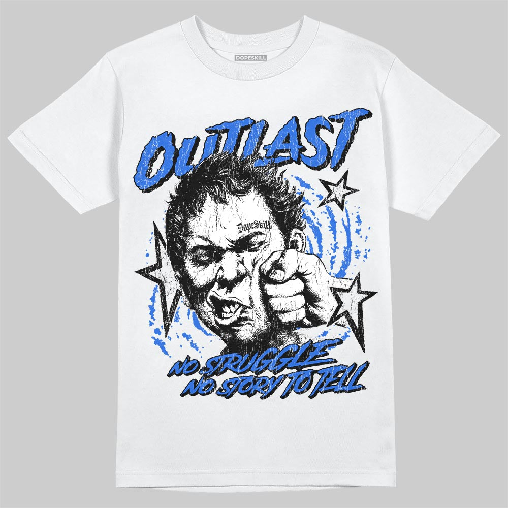 Royal Blue Sneakers DopeSkill T-Shirt Outlast Graphic Streetwear - White