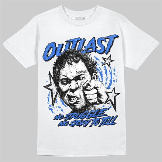 Royal Blue Sneakers DopeSkill T-Shirt Outlast Graphic Streetwear - White