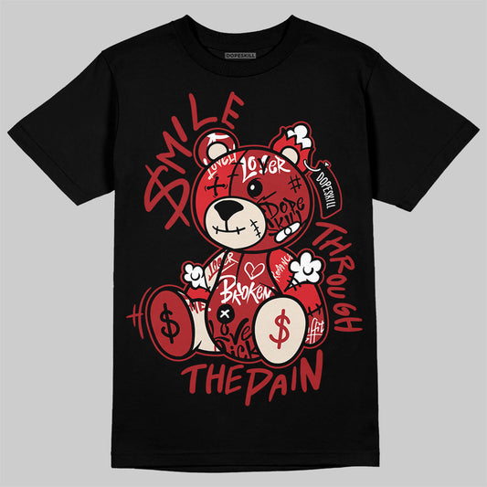 Adidas Samba OG ‘Talchum Pack ‑ Scarlet’ DopeSkill T-Shirt Smile Through The Pain Graphic Streetwear - black