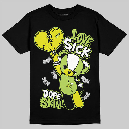 Jordan 13 Retro Bright Cactus DopeSkill T-Shirt Love Sick Graphic Streetwear - Black