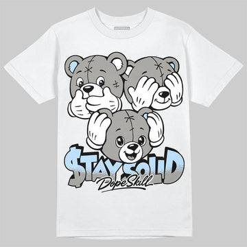 Jordan 5 White Metallic DopeSkill T-Shirt Stay Solid Graphic Streetwear - White