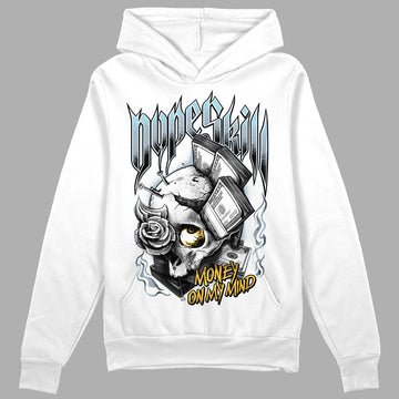 Jordan 13 “Blue Grey” DopeSkill Hoodie Sweatshirt Money On My Mind Graphic Streetwear - White