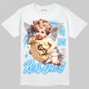 Jordan 11 University Blue DopeSkill T-Shirt Real Ones Angel Graphic Streetwear - White