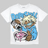 Jordan 11 University Blue DopeSkill T-Shirt Pour Up Graphic Streetwear - White 