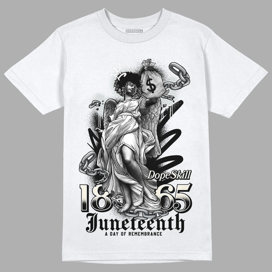 Jordan 1 Retro Low OG Black Cement DopeSkill T-Shirt Juneteenth Graphic Streetwear - White