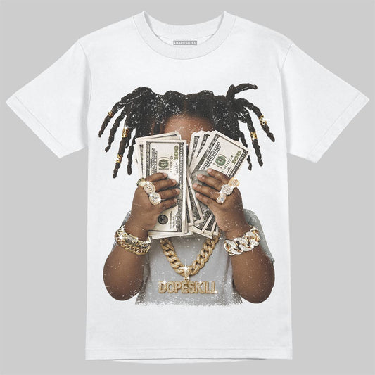 Jordan 12 Black Wolf Grey DopeSkill T-Shirt Rich Youth Graphic Streetwear - White