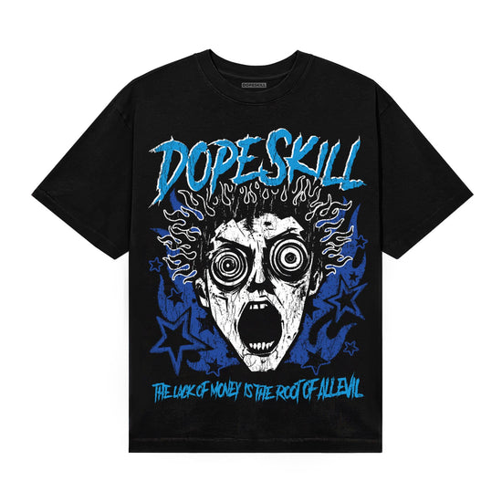 Royal Blue Sneakers DopeSkill T-Shirt Root of Evil Graphic Streetwear - black