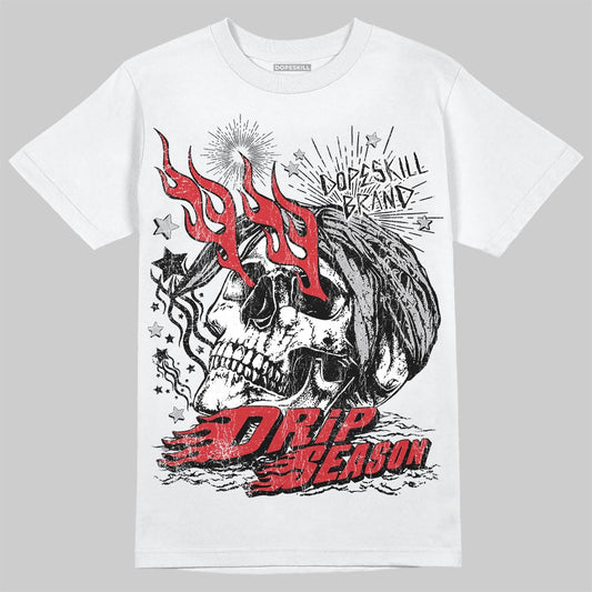 Jordan 4 OG “White Cement” DopeSkill T-Shirt Drip Season Graphic Streetwear - White