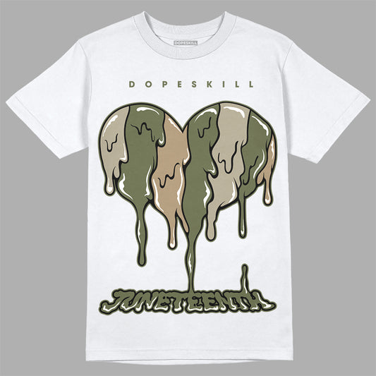 Air Max 90 Ballistic Neutral Olive DopeSkill T-Shirt Juneteenth Heart Graphic Streetwear - White