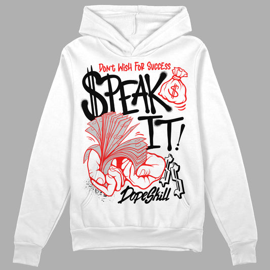 Jordan Spizike Low Bred DopeSkill Hoodie Sweatshirt Speak It Graphic Streetwear - White