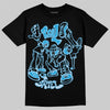 University Blue Sneakers DopeSkill T-Shirt Real Y2K Players Graphic Streetwear  - Black