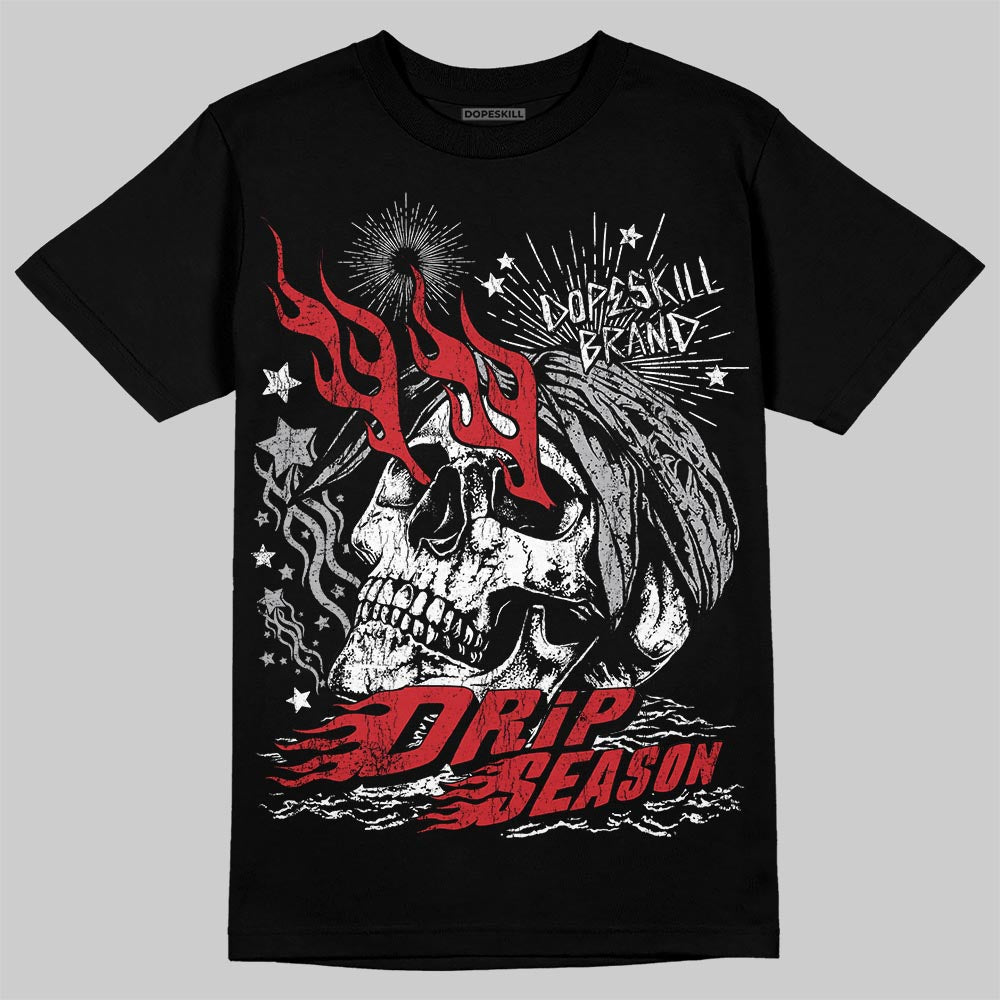 Jordan 4 OG “White Cement” DopeSkill T-Shirt Drip Season Graphic Streetwear - Black