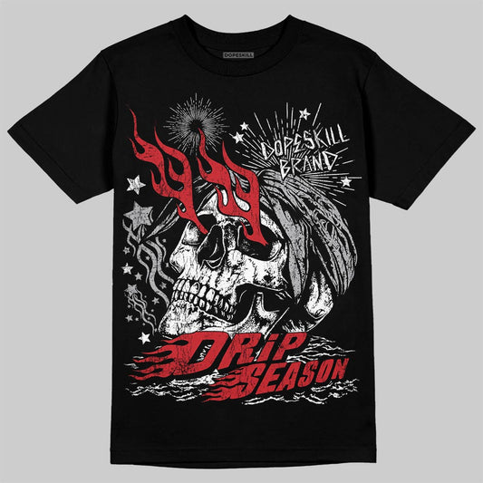Jordan 4 OG “White Cement” DopeSkill T-Shirt Drip Season Graphic Streetwear - Black
