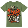 Olive Sneakers DopeSkill Olive T-shirt No Days Off Graphic Streetwear