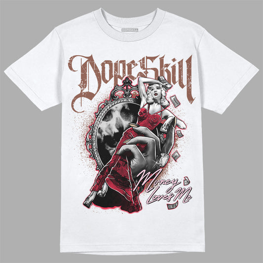 Dunk Low PRM Bacon DopeSkill T-Shirt Money Loves Me  Graphic Streetwear - White 