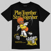 Jordan 4 Thunder DopeSkill T-Shirt Play together, Stay together Graphic Streetwear - Black