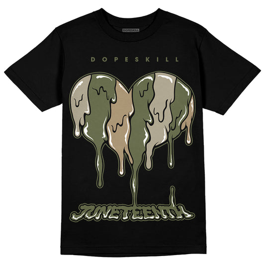 Air Max 90 Ballistic Neutral Olive DopeSkill T-Shirt Juneteenth Heart Graphic Streetwear - Black