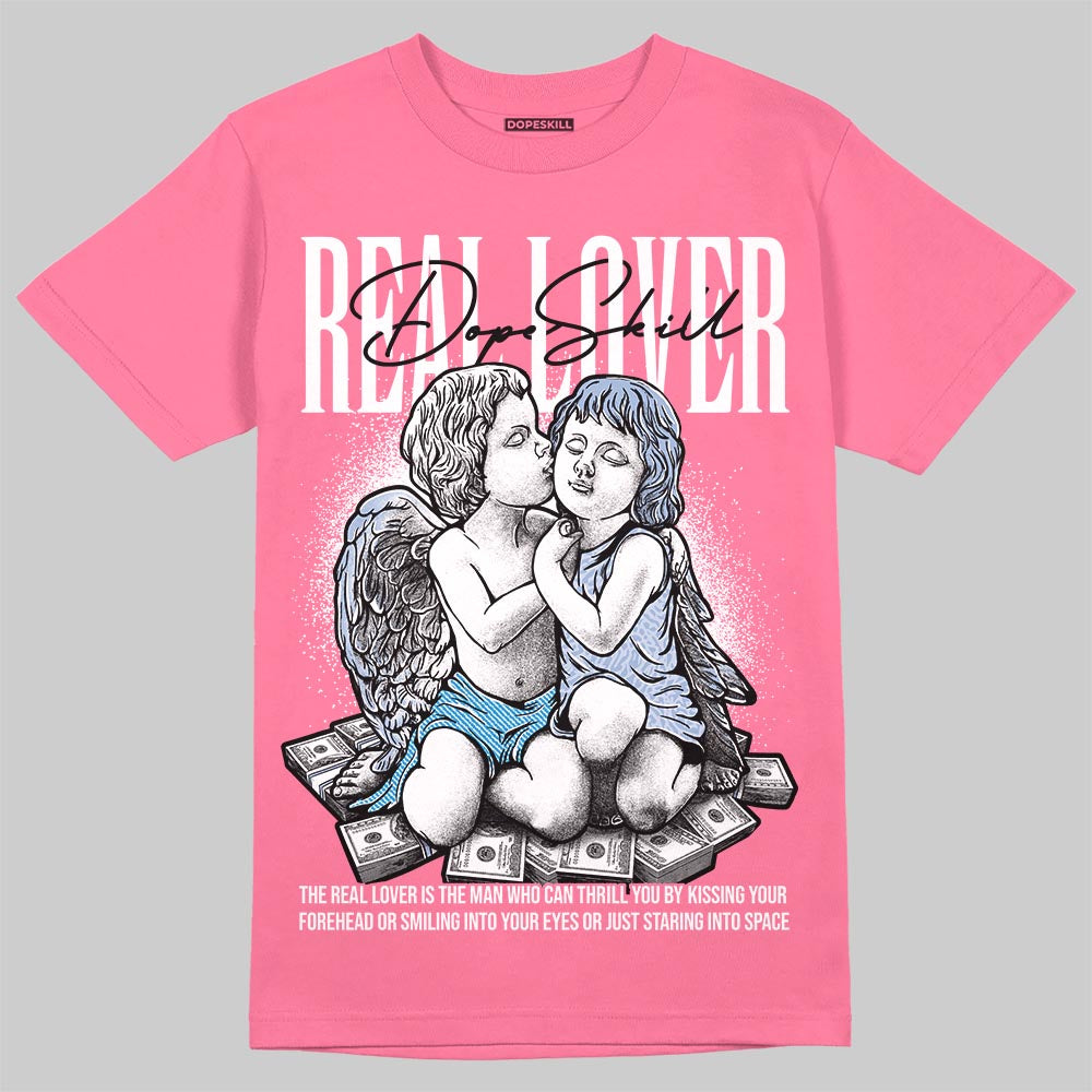 Jordan 3 GS “Cobalt Bliss” DopeSkill T-Shirt Real Lover Graphic Streetwear - Safety Pink