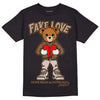 Jordan 3 Retro Palomino DopeSkill T-Shirt Fake Love Graphic Streetwear - Black